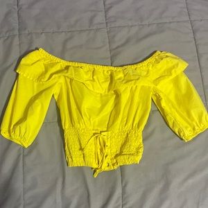 Yellow off shoulder top